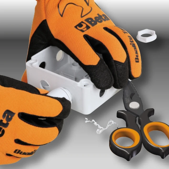 Beta 1128BAX Double-Acting Electricians Scisscors With Milling Profiles In DLC-Coated Stainless Steel - Image 4