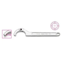 Beta 99SQ Hinged Hook Spanner With Square Nose For Ring Nuts 50-80mm