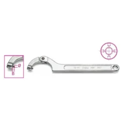 Beta 99ST Pin Hook Spanner Wrench With Round Nose For Ring Nuts 80-120mm