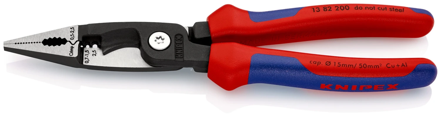 Knipex 13 82 200 Multi-Function Installation Pliers With Multi Component Grips 200mm - Image 2