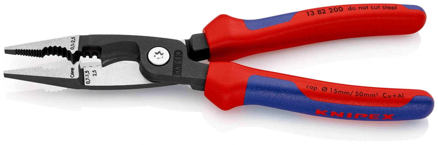 Knipex 13 82 200 Multi-Function Installation Pliers With Multi Component Grips 200mm - Image 3