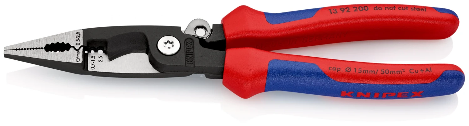 Knipex 13 92 200 Multi-Function Installation Pliers With Multi Component Grips 200mm - Image 2