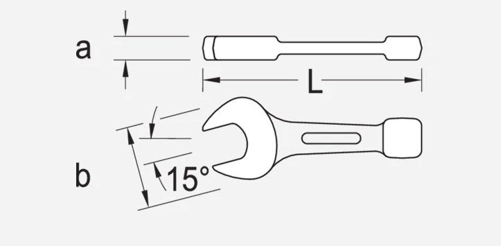 Gedore 133 Metric Open End Slogging Spanner Wrench 30mm - Image 2