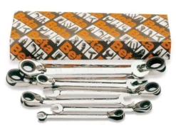 Beta 142AS/8 8 Piece Imperial Reversible Ratchet Spanner Wrench Set 5/16"-3/4" AF