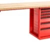 Facom 2000.ROLL6M3W 2 Metre 6 Drawer Roll Workbench With Wooden Top