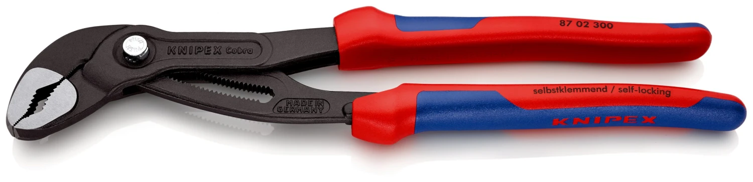 Knipex 87 02 300 Cobra® Hightech Waterpump Pliers Multi-Component Grips 300mm
