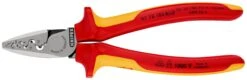 Knipex 97 78 180 VDE Insulated Crimping Pliers For End Sleeves (Ferrules) 180mm