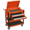 Sealey AP760MO Heavy-Duty Mobile Tool And Parts Trolley 2 Drawers And Lockable Top - Orange
