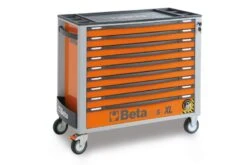 Beta C24SA-XL/9 9 Drawer Extra Long Roller Cabinet With Anti-Tilt System Orange