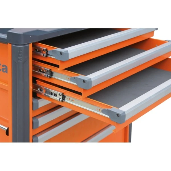 Beta C37/7 7 Drawer Mobile Roller Cabinet - Orange - Image 4