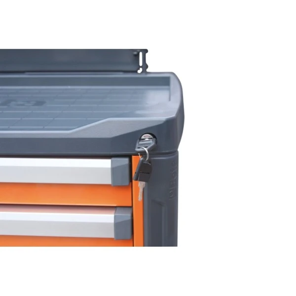 Beta C37/7 7 Drawer Mobile Roller Cabinet - Orange - Image 2