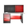 Facom JLS2-2MS7DSCH Heavy Duty 7 Drawer Workbench With Stainless Steel Worktop 2182mm With Shutter Cabinet (High Version)