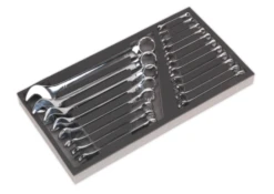 Siegen By Sealey S01123 Tool Tray With Combination Spanner Set 19pc - Metric