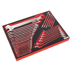 Sealey TBTP03 35 Pce Combination (6-32mm), Cranked Ring &amp; Torx Ring Spanner Set