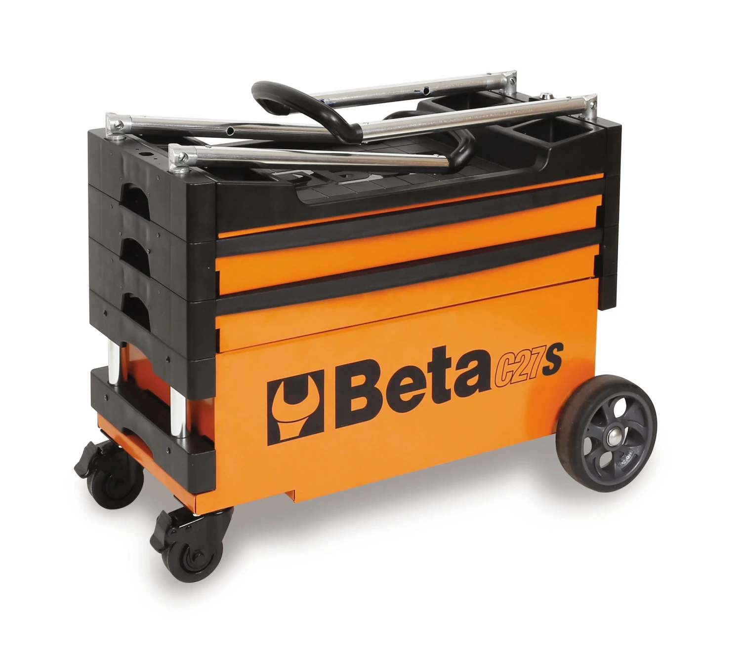 Beta C27S Folding Portable Collapsable Tool Trolley With Drawers Red - Image 2